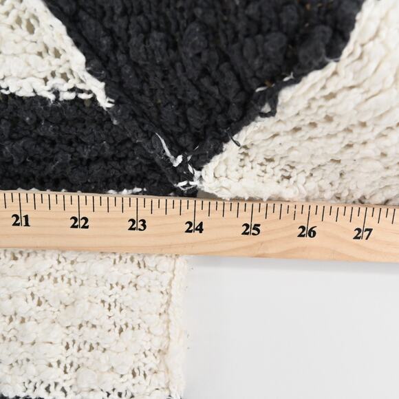 FREE PEOPLE Sweater Womens Size M Songbird Knit VNeck Rugby Stripe Oversized - Picture 3 of 12